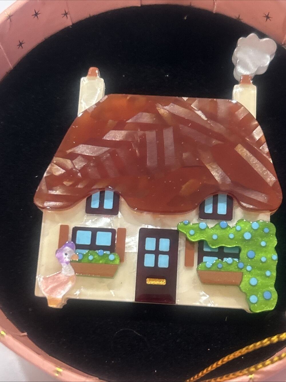 Erstwilder Country Cottage Brooch NIB Lucky Dip Exclusive